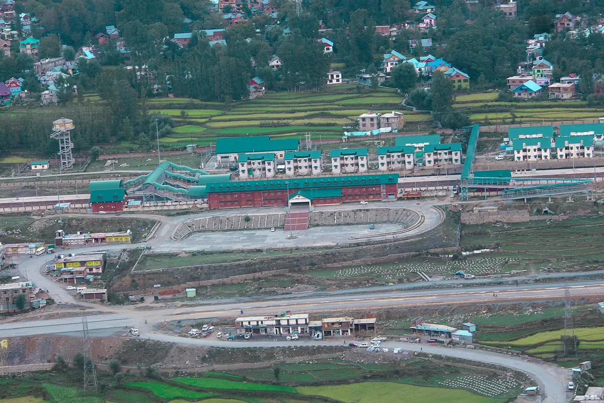 Banihal railway station seen from above
